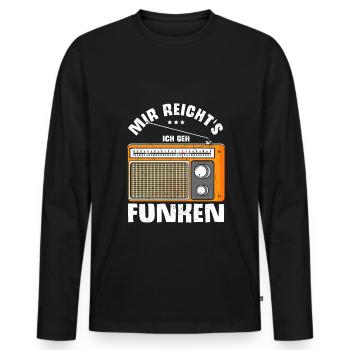 Mir reichts ich geh Funken - Funker Geschenk - Männer Premium Bio Langarmshirt - Schwarz - Vorne - Nico (187cm)