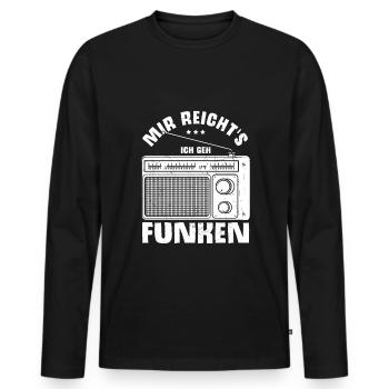 Mir reichts ich geh Funken - Funker Geschenk - Männer Premium Bio Langarmshirt - Schwarz - Vorne - Nico (187cm)