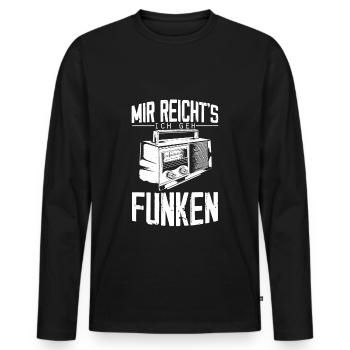 Mir reichts ich geh Funken - Funker Geschenk - Männer Premium Bio Langarmshirt - Schwarz - Vorne - Nico (187cm)
