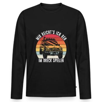 Mir reichts ich geh - Offroad 4x4 SUV Männer Junge - Männer Premium Bio Langarmshirt - Schwarz - Vorne - Nico (187cm)
