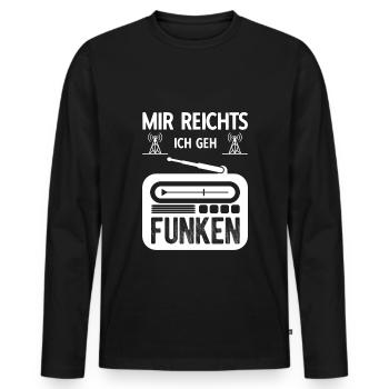 Mir reichts ich geh Funken - Funker Geschenk - Männer Premium Bio Langarmshirt - Schwarz - Vorne - Nico (187cm)