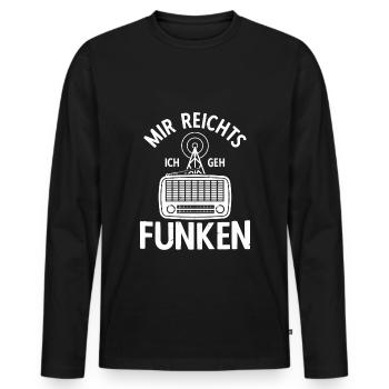 Mir reichts ich geh Funken - Funker Geschenk - Männer Premium Bio Langarmshirt - Schwarz - Vorne - Nico (187cm)