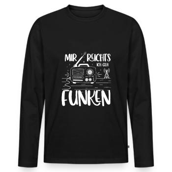 Mir reichts ich geh Funken - Funker Geschenk - Männer Premium Bio Langarmshirt - Schwarz - Vorne - Nico (187cm)