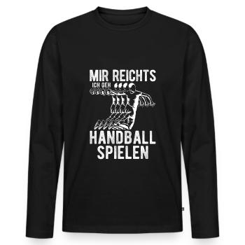Handballer Mannschaft Handball spielen Jungen Gesc - Männer Premium Bio Langarmshirt - Schwarz - Vorne - Nico (187cm)
