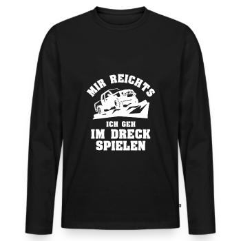 Auto Allrad Offroad 4x4 SUV Männer Jungen Geschenk - Männer Premium Bio Langarmshirt - Schwarz - Vorne - Nico (187cm)