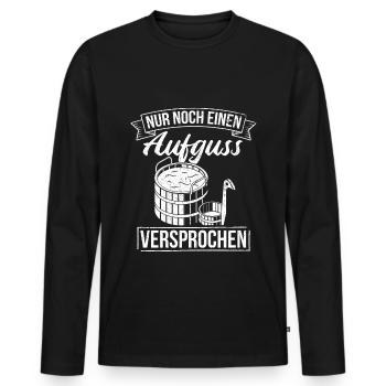 Saunameister - Geschenk Sauna Spruch Saunieren - Männer Premium Bio Langarmshirt - Schwarz - Vorne - Nico (187cm)