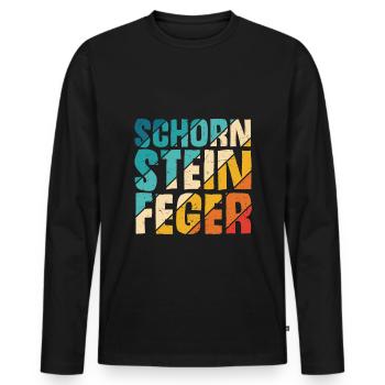 Schorn Stein Feger Schornstein Glücksbringer Kamin - Männer Premium Bio Langarmshirt - Schwarz - Vorne - Nico (187cm)
