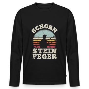 Schorn Stein Feger Schornstein Glücksbringer Kamin - Männer Premium Bio Langarmshirt - Schwarz - Vorne - Nico (187cm)