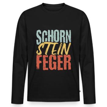 Schorn Stein Feger Schornstein Glücksbringer Kamin - Männer Premium Bio Langarmshirt - Schwarz - Vorne - Nico (187cm)