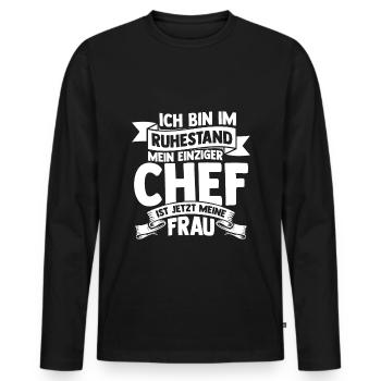 Lieblings Opa Ruhestand Rente Opa Spruch Beste Gra - Männer Premium Bio Langarmshirt - Schwarz - Vorne - Nico (187cm)
