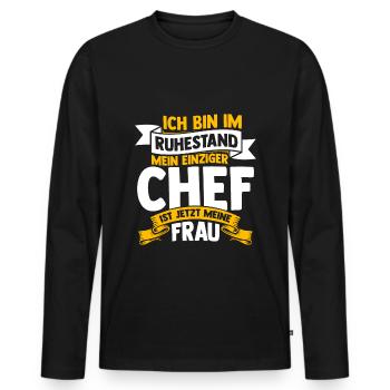 Lieblings Opa Ruhestand Rente Geschenk Opi Großvat - Männer Premium Bio Langarmshirt - Schwarz - Vorne - Nico (187cm)
