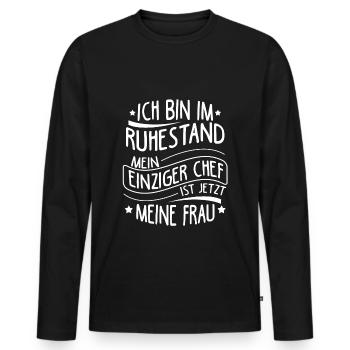 Lieblings Opa Ruhestand Rente Spruch Omi Opa Gesch - Männer Premium Bio Langarmshirt - Schwarz - Vorne - Nico (187cm)