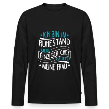 Lieblings Opa Ruhestand Rente Opa Spruch Beste Gra - Männer Premium Bio Langarmshirt - Schwarz - Vorne - Nico (187cm)