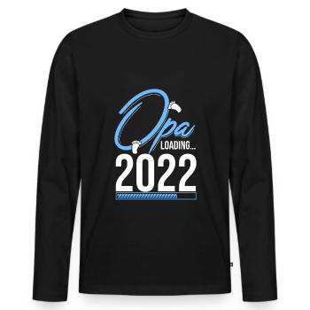 Opa Loading 2022 Babyankündigung Geburt Babygesche - Männer Premium Bio Langarmshirt - Schwarz - Vorne - Nico (187cm)