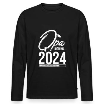 Opa Loading 2024 Babyankündigung Geburt Babygesche - Männer Premium Bio Langarmshirt - Schwarz - Vorne - Nico (187cm)