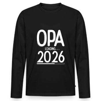 Opa Loading 2026 Babyankündigung Geburt Familienop - Männer Premium Bio Langarmshirt - Schwarz - Vorne - Nico (187cm)