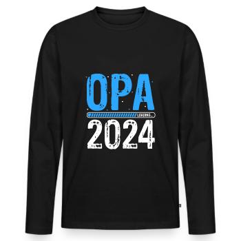Opa Loading 2024 Babyankündigung Geburt Babygesche - Männer Premium Bio Langarmshirt - Schwarz - Vorne - Nico (187cm)