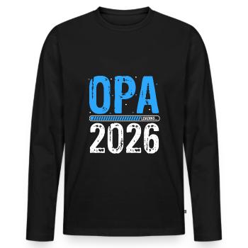 Opa Loading 2026 Babyankündigung Geburt Babygesche - Männer Premium Bio Langarmshirt - Schwarz - Vorne - Nico (187cm)