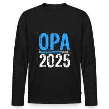 Opa Loading 2025 Babyankündigung Geburt Babygesche - Männer Premium Bio Langarmshirt - Schwarz - Vorne - Nico (187cm)