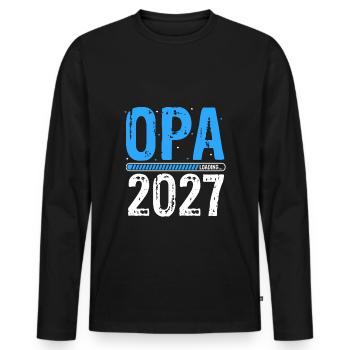 Opa Loading 2027 Babyankündigung Geburt Babygesche - Männer Premium Bio Langarmshirt - Schwarz - Vorne - Nico (187cm)