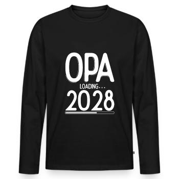 Opa Loading 2028 Babyankündigung Geburt Familienop - Männer Premium Bio Langarmshirt - Schwarz - Vorne - Nico (187cm)