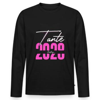 Tante Loading 2028 Babyankündigung Geburt Schwange - Männer Premium Bio Langarmshirt - Schwarz - Vorne - Nico (187cm)