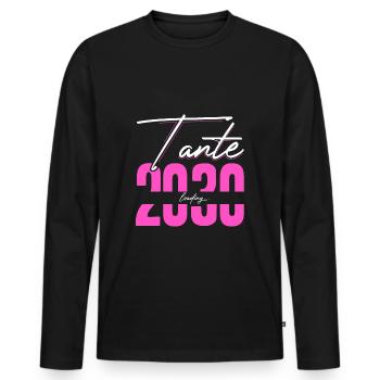 Tante Loading 2030 Babyankündigung Geburt Familien - Männer Premium Bio Langarmshirt - Schwarz - Vorne - Nico (187cm)