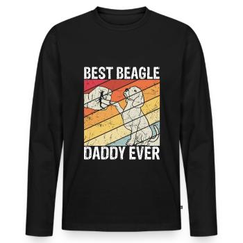 Meilleur Beagle Daddy Ever Dog Lover Dog Dog Pa - T-shirt manches longues Premium bio Homme - noir - Devant - Nico (187cm)