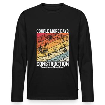 Construction Construction Site Construction Worker Building Family Tisc - Men's Premium Organic Long Sleeve Shirt - black - Front - Nico (187cm)