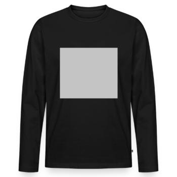Square Grey Shape Gift Idea Geometry - Men's Premium Organic Long Sleeve Shirt - black - Front - Nico (187cm)