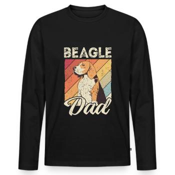 Beagle Dad Dog Dad Dad Dad Owner Dogs Beagl - Men's Premium Organic Long Sleeve Shirt - black - Front - Nico (187cm)