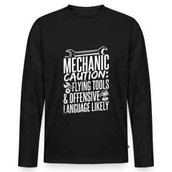 Mécanicien Tuning Tuner Car Lover Gift Aut - T-shirt manches longues Premium bio Homme - noir - Devant - Nico (187cm)