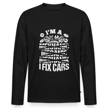 Tuning Car Lovers Repair Cars Mechanic D - Men's Premium Organic Long Sleeve Shirt - black - Front - Nico (187cm)