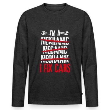 Tuning Car Lovers Repair Cars Mechanic D - Men's Premium Organic Long Sleeve Shirt - heather anthracite - Front - Nico (187cm)