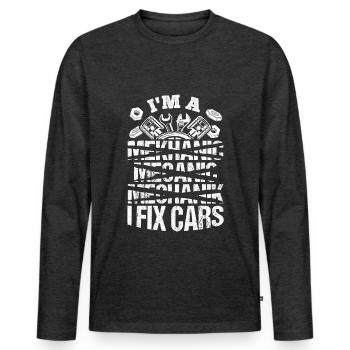 Tuning Car Lovers Repair Cars Mechanic D - Men's Premium Organic Long Sleeve Shirt - heather anthracite - Front - Nico (187cm)