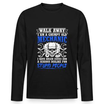 Tuning Réparation De Voiture Voitures Outils De Mécanicien - T-shirt manches longues Premium bio Homme - noir - Devant - Nico (187cm)