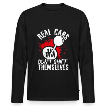 Les vraies voitures ne s’allument pas avec les outils d’auto-utilisation G - T-shirt manches longues Premium bio Homme - noir - Devant - Nico (187cm)