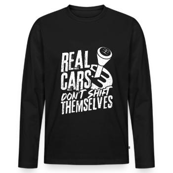 Les vraies voitures ne s’allument pas toutes seules Tuner C - T-shirt manches longues Premium bio Homme - noir - Devant - Nico (187cm)