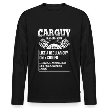 Car Guy Like A Regular Guy Tuner Autoreparaturen M - Männer Premium Bio Langarmshirt - Schwarz - Vorne - Nico (187cm)