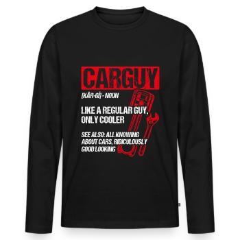 Car Guy Like A Regular Guy Tuner Autoreparaturen M - Männer Premium Bio Langarmshirt - Schwarz - Vorne - Nico (187cm)