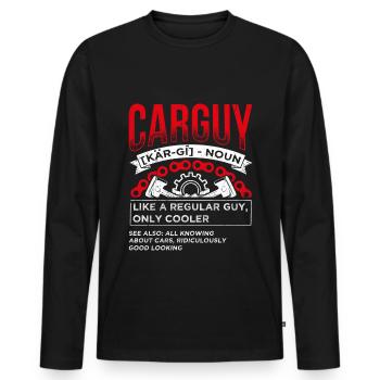Car Guy Like A Regular Guy Tuner Autoreparaturen M - Männer Premium Bio Langarmshirt - Schwarz - Vorne - Nico (187cm)