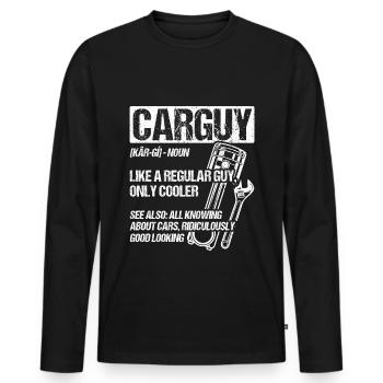 Tuning Car Repair Cars Mechanic Tools - Men's Premium Organic Long Sleeve Shirt - black - Front - Nico (187cm)