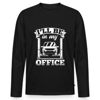 Tuner Voiture Passionné Réparation Outil Mécanicien - T-shirt manches longues Premium bio Homme - noir - Devant - Nico (187cm)