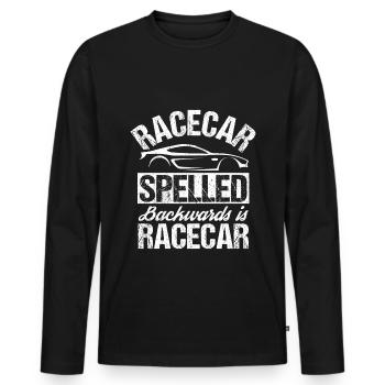 voiture de course orthographié à l’envers est voiture de course tuner voiture l - T-shirt manches longues Premium bio Homme - noir - Devant - Nico (187cm)