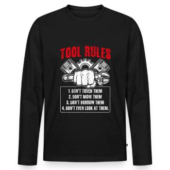 Tuning Autoliebhaber Reparieren Autos Mechaniker D - Männer Premium Bio Langarmshirt - Schwarz - Vorne - Nico (187cm)