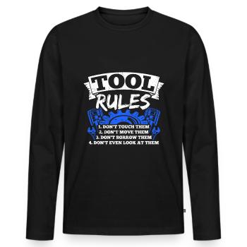 Tuner Autoliebhaber Reparieren Mechaniker Werkzeug - Männer Premium Bio Langarmshirt - Schwarz - Vorne - Nico (187cm)