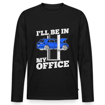 Tuning Car Repairs Cars Mechanic Tools - Men's Premium Organic Long Sleeve Shirt - black - Front - Nico (187cm)