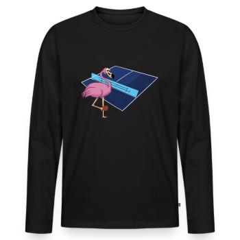 Tischtennis Outfit Damen Katze - Männer Premium Bio Langarmshirt - Schwarz - Vorne - Nico (187cm)