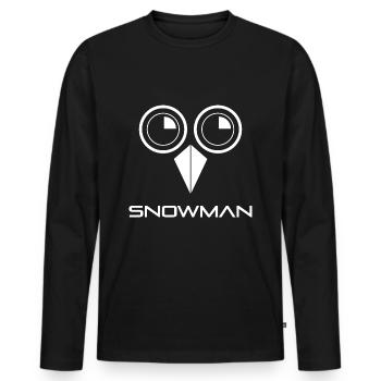 Cocaine Snowman - Men's Premium Organic Long Sleeve Shirt - black - Front - Nico (187cm)