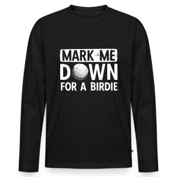 Golfplatz zum Golfen Golf - Männer Premium Bio Langarmshirt - Schwarz - Vorne - Nico (187cm)